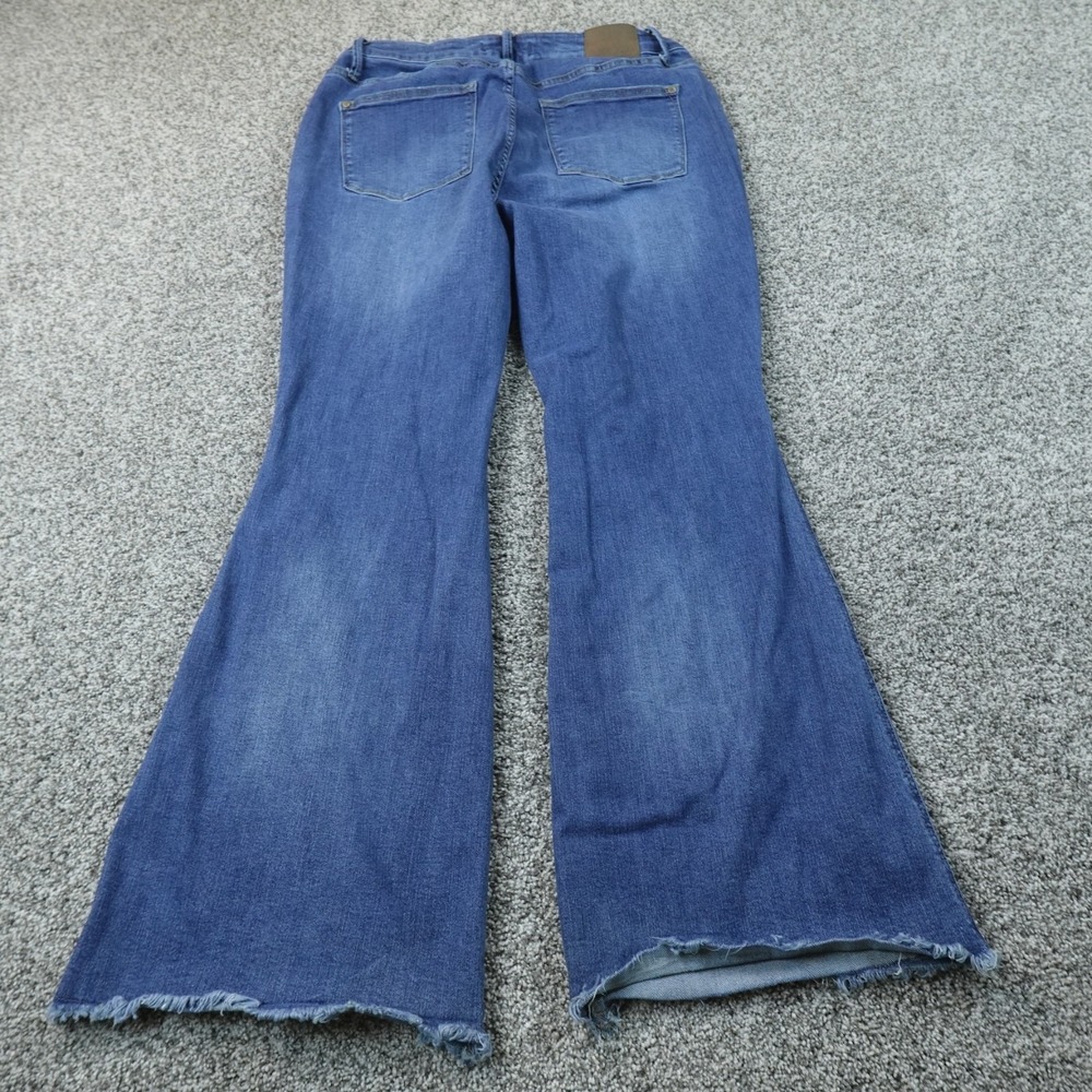 Judy Blue Jeans Womens 18W Dark Denim Pants High Rise Flare Bell Bottom Stretch - Picture 9 of 12